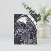 Black Cats Full Moon Graveyard Briefkaart (Staand voorkant)