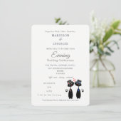 Black Cats Gay Marriage Purrr..fect Evening Kaart (Staand voorkant)