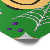 Black Cats Ghosts Bats Halloween Party Welkom Poster (Hoek)