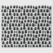 Black Cats Halloween Cadeaupapier (Vlak)