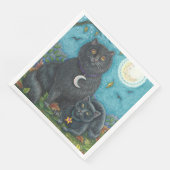BLACK CATS HALLOWEEN FOLK ART FELINES SERVET (Hoek)