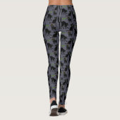 Black Cats Halloween Grijze Leggings (Achterkant)