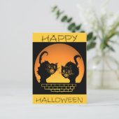 Black Cats Halloween-ontwerp Briefkaart (Staand voorkant)