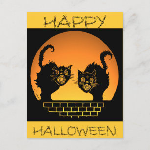 Black Cats Halloween-ontwerp Briefkaart