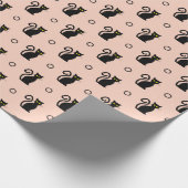 Black Cats Halloween Papier voor Spooky Gift Wrap (Hoek)