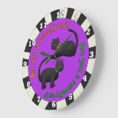 Black Cats Halloween Wall klok (Hoek)