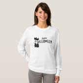 Black Cats Happy Halloween T-shirt (Voorkant volledig)