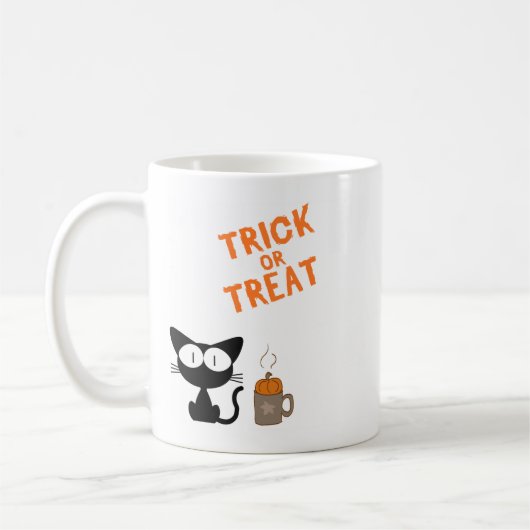 Black Cats, Hot Coffee & Halloween Vibes Koffiemok (Links)