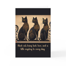 Black Cats Lover Folded Greeting Card