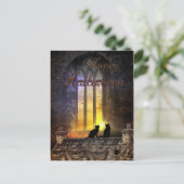 Black Cats Magical Halloween Briefkaart (Staand voorkant)