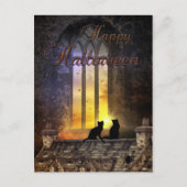 Black Cats Magical Halloween Briefkaart (Voorkant)