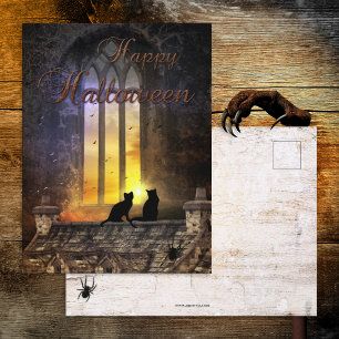 Black Cats Magical Halloween Briefkaart