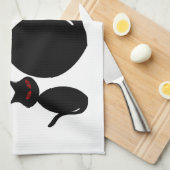 Black Cats Mama en Baby Art Deco Kitchen Towels Theedoek (Quarter Fold)