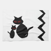 Black Cats Mama en Baby Art Deco Kitchen Towels Theedoek (Horizontaal)