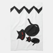 Black Cats Mama en Baby Art Deco Kitchen Towels Theedoek (Verticaal)