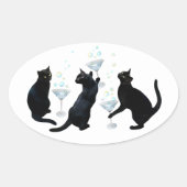 Black Cats Martinis Stickers (Voorkant)
