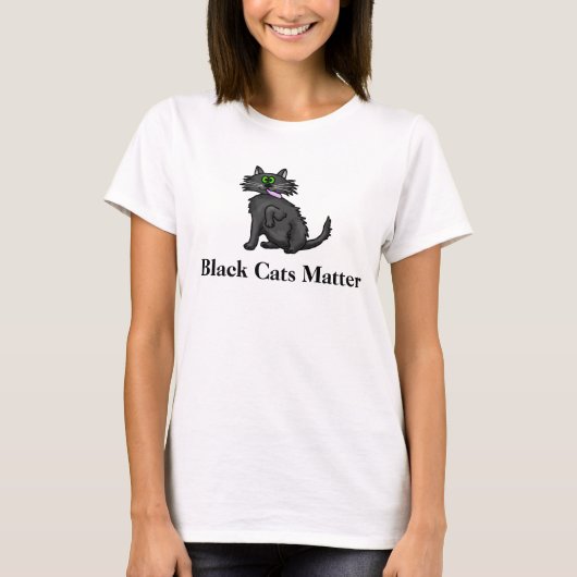 Black Cats Matter T-Shirt (Voorkant)