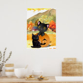 Black Cats “Mommy and Me” Wall Art Poster  (Keuken)