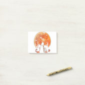 Black Cats Moon Pumpkin Funny Halloween Horror Gif Post-it® Notes (Op bureau)
