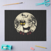 Black Cats Moon Pumpkin Funny Halloween Horror Tissuepapier (Craft)