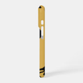 Black Cats on Mustard with Blue Outlines– Modern iPhone Hoesje (Linkerkant)