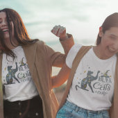 Black Cats Only Halloween Design Cat en Pet T-shirt