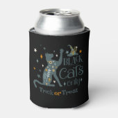 Black Cats Only Spooky Halloween Vibe Design Blikjeskoeler (Blikje Voorkant)
