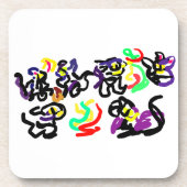 Black  Cats party Bier Onderzetter (Voorkant)