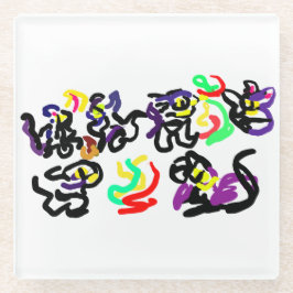 Black  Cats party Glazen Onderzetter