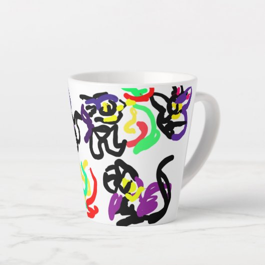 Black  Cats party Latte Mok (Rechterhoek)