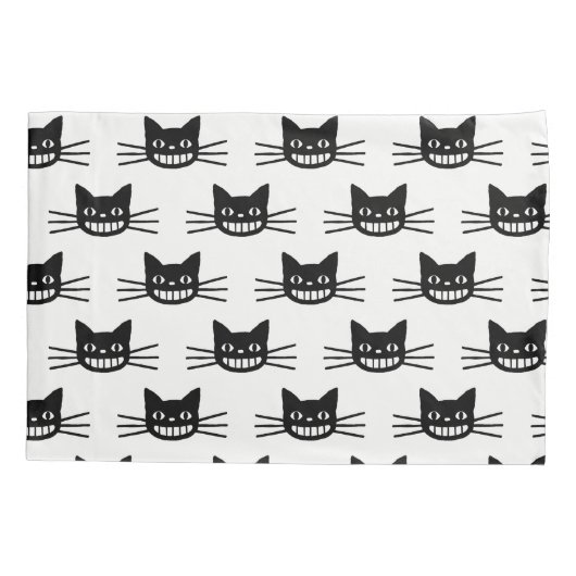 Black Cats Pattern Kussensloop (Achterkant)