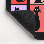 Black Cats Pop Art Gifts Muismat (Hoek)