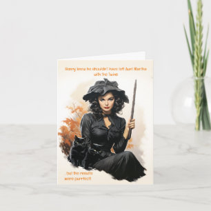 Black Cats Purrfect Babysitter Halloween Kaart