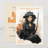 Black Cats Purrfect Babysitter Halloween Kaart (Voorkant / Achterkant)