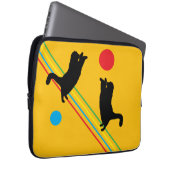 Black Cats Reaching for the Sun Electronics Bag Laptop Sleeve (Voorkant Rechts)