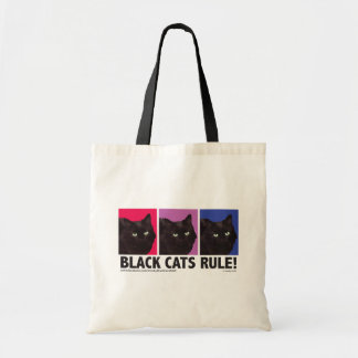 Black Cats RULE! canvas tas