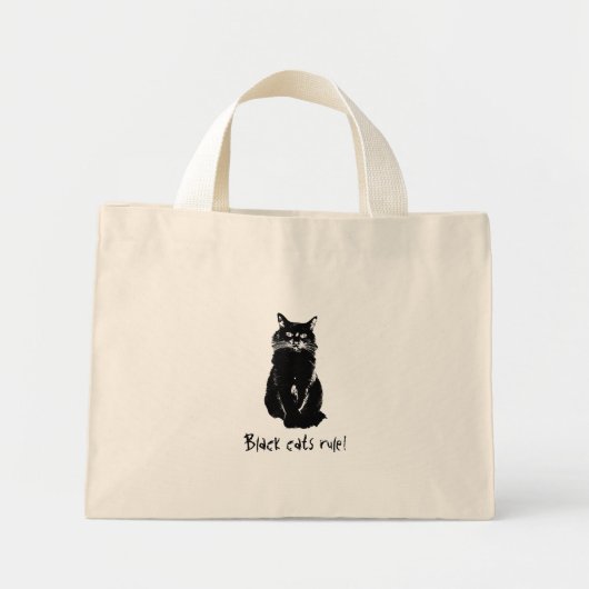 Black Cats Rule Canvas tas (Voorkant)