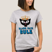 Black Cats Rule Cat Lover T-shirt (Voorkant)