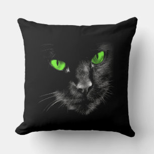 Black Cats Rule - Groene ogen Kussen