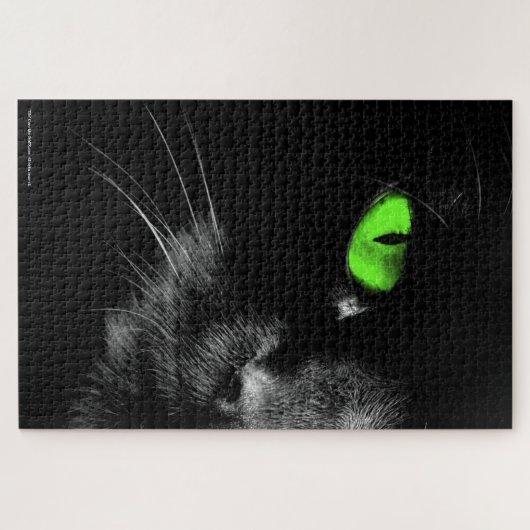 Black Cats Rule - Groene ogen Legpuzzel (Horizontaal)
