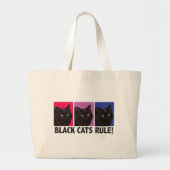 Black Cats RULE! Jumbo Canvas tas (Voorkant)