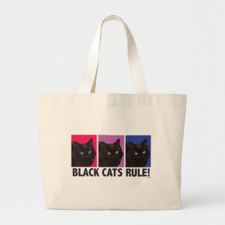 Black Cats RULE! Jumbo Canvas tas