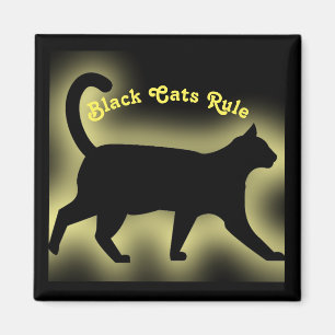 Black Cats Rule Magneet