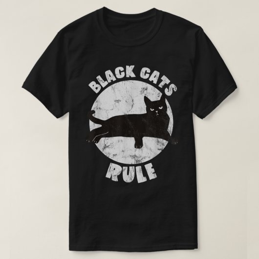 Black Cats Rule Papa Kat Papa Kat met kerstmis T-shirt (Design voorkant)