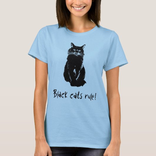 Black Cats Rule T-shirt (Voorkant)