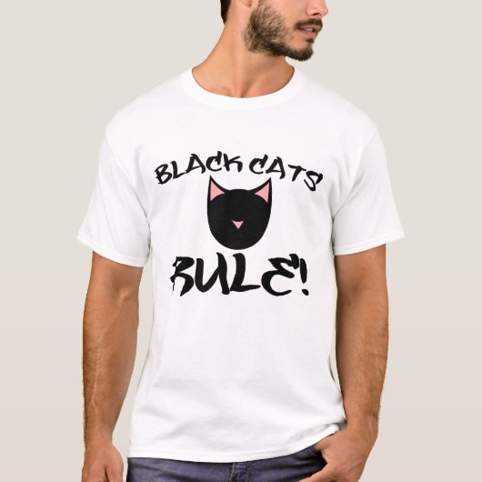 Black Cats RULE T-shirt (Voorkant)