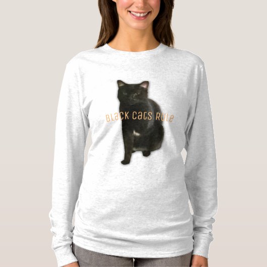 Black Cats Rule T-shirt (Voorkant)