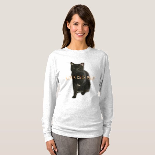 Black Cats Rule T-shirt (Voorkant volledig)