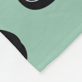 Black Cats Seamless Patroon Fleece Deken (Hoek)