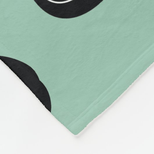 Black Cats Seamless Patroon Fleece Deken (Hoek)